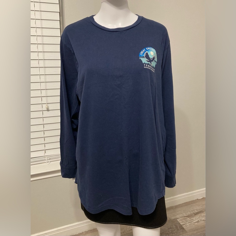 Surfmentality Midnight Mountains Graphic Long Sleeve Tee Sz XL
